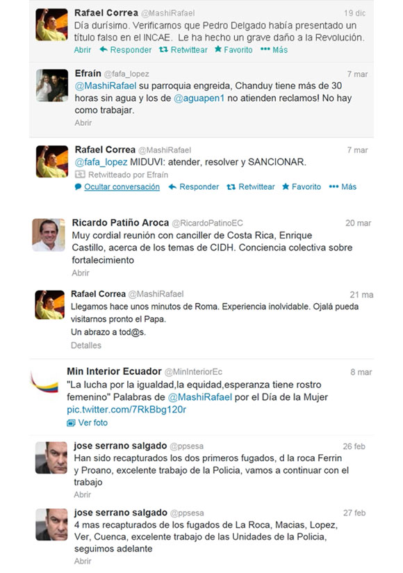 Noticias en twitter Ecuador